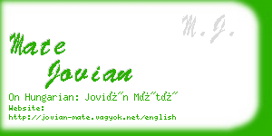 mate jovian business card